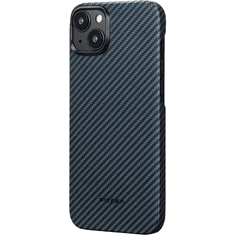 Pitaka MagEZ Case 4 Twill 1500D Apple iPhone 15 Plus MagSafe rögzítéssel fekete-kék (129442) (129442)