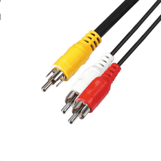 Somogyi 3 RCA csatlakozó - 3 RCA csatlakozó, 3m kábel, bliszteres (A 4-3X) (A 4-3X)