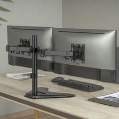 Brateck LDT66-T024 asztali monitortartó 2 monitorhoz, fekete színben