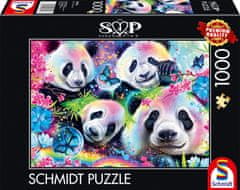Schmidt Puzzle Neon: Pandas 1000 db