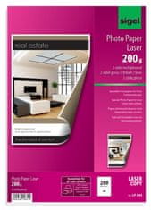 Sigel fotópapír - A4, 200g/m2, fényes, kétoldalas, 200 ív, 200 lap