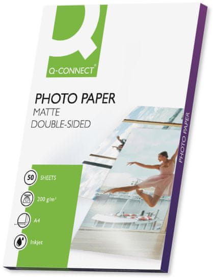 Q-Connect fotópapír - A4, kétoldalas, 200 g/m2, matt, 50 db