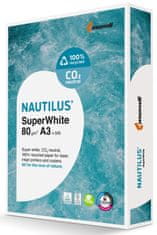 Nautilus Superwhite újrahasznosított papír - A3, fényes fehér, 80 g/m2, CIE 150, 500 ív, 500 lap