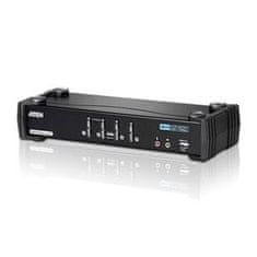 Aten 4 portos KVM DVI Dual Link kapcsoló hanggal CS1784A CS1784A