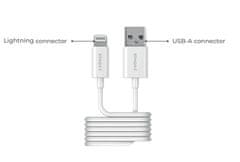 2-Power USB-A és Lightning kábel, 1M