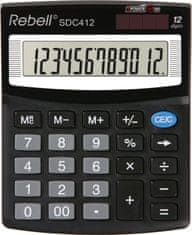 Rebell SDC412 asztali számológép - 12 számjegy, dönthető kijelzővel