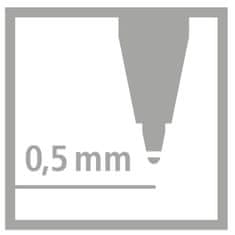 Stabilo Görgő Worker színes - fekete, 0,5 mm
