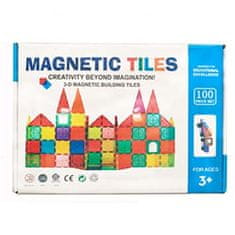 Magnetic Tiles Mágneses építőkészlet - Mágneses csempe - 100 részes