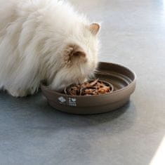 EBI D&D I LOVE HAPPY CATS Sue Kerámia tál lassú evéshez macskáknak 750ml - 20x20x4,5cm barna