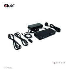 Club 3D DisplayPort / HDMI KVM kapcsoló dokkolóállomás, USB-C, PD (CSV-1585)