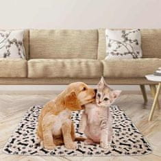 Netscroll Univerzális alátét kutyáknak vagy macskáknak, az állatok számára készült alátét ideális játszani vagy pihenni, mosható, puha, többrétegű és vízálló, 80x90 cm, PuppyMat