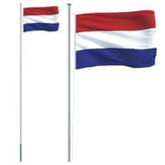 Vidaxl alumínium holland zászló és rúd 6,23 m 3147086
