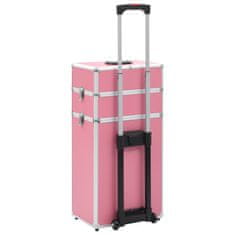 Vidaxl rózsaszín alumínium sminkbőrönd 91820