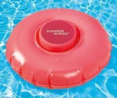 BazenyShop Felfújható gyűrű vízálló Bluetooth hangszóróval - rózsaszín