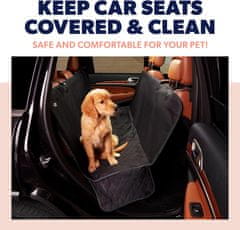 Netscroll Kutya szállító takaró, vízálló védelem a hátsó üléshez, mosható autós üléshuzat, vízálló és karcolásálló, Pprevleka