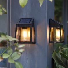 PrimePick 2x napelemes LED lámpa mozgásérzékelővel a kültéri világításhoz, falra szerelhető napelemes lámpák, esztétikus és modern design, udvar, kert, bejárat vagy garázs megvilágítása, vízálló, YardLeds