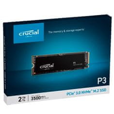 Crucial CT2000P3PSSD8 P3 Plus 2048GB PCIe NVMe M.2 2280 SSD meghajtó