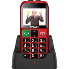 Evolveo EasyPhone EB 8595683202060 Dual SIM Fekete - Piros Hagyományos telefon