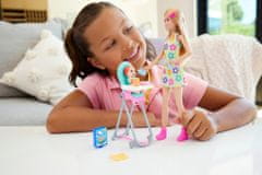 Mattel Barbie dada játékkészlet - baba virágos ruhában, FHY97