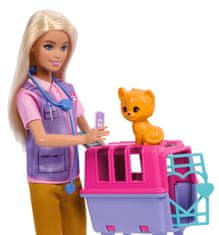 Mattel Barbie baba állatokat ment - szőke, HRG50