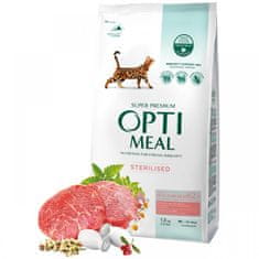 OptiMeal Superprémium minden ivartalanított macskának marhahússal és cirokkal 1,5 kg