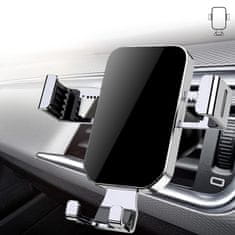HURTEL Gravitációs autós tartó okostelefonhoz a hűtőrácson ezüst YC12