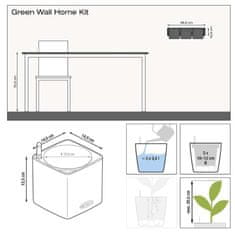 Lechuza Green Wall Home Kit 3 db fehér virágtartó 425619
