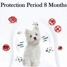 PrimePick Nyakörv, ami távol tartja a kullancsokat és bolhákat, kutyák és macskák számára, biztonság és kényelem a házi kedvencek számára, AnimalProtect-dog