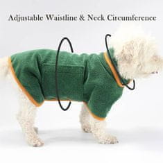 Netscroll Szuper nedvszívó kabát kutyusoknak a bunda gyors száradásáért, WrapPet, L-XL