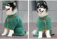 Netscroll Szuper nedvszívó kabát kutyusoknak a bunda gyors száradásáért, WrapPet, L-XL