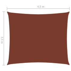 Vidaxl terrakotta téglalap alakú oxford-szövet napvitorla 3,5 x 4,5 m (135379)