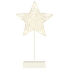 WOWO Álló karácsonyi csillag 10 LED-es melegsárga elemlámpával, 39 cm