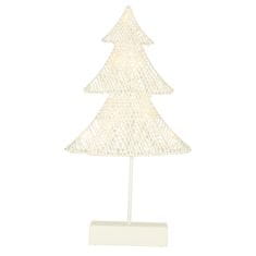 WOWO Álló karácsonyfa LED-díszítéssel 39cm - meleg sárga, elemmel működik