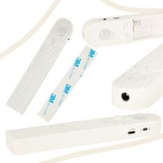 WOWO 1M vízálló LED szalag USB táp- és mozgásérzékelővel - meleg fehér, 59 LED