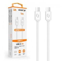 Aligator Adatkábel POWER 3A, USB-C/USB-C, fehér