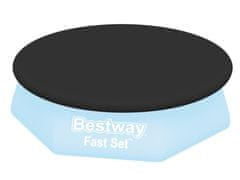Bestway Bestway Flowclear medence takaró ponyva, PVC, kerek, 240 cm, fekete