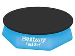Bestway Bestway Flowclear medence takaró ponyva, PVC, kerek, 240 cm, fekete