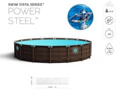 RAMIZ Bestway Power Steel Swim Vista kör alakú medence szett 488 cm x 122 cm