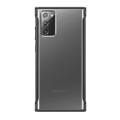 SAMSUNG Galaxy Note 20 / 20 5G SM-N980 / N981, Műanyag hátlap védőtok, Clear Protective, gyári, átlátszó/fekete (RS99055)