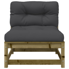 Vidaxl kerti karfa nélküli kanapé párnával és lábtartóval (838140)