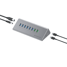 Conceptronic HUBBIES18G hálózati csatlakozó USB 3.2 Gen 1 (3.1 Gen 1) Type-B 5000 Mbit/s Szürke (HUBBIES18G)