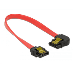 DELOCK 6 Gb/s sebességet biztosító SATA-kábel egyenes csatlakozódugóval > balra néző SATA-csatlakozó (83962) (delock-83962)