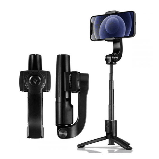 Spigen S610W állvány (Bluetooth vezerlő gomb, selfiebot, 50cm magas, 90°-ban forgatható, gimbal mód) FEKETE (S610W) (S610W)