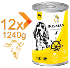 Bosman felnőtt kutyáknak marhahússal 12x1240g