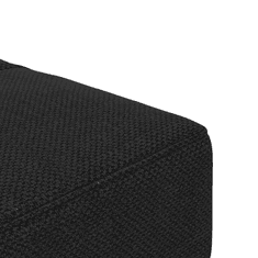 Vidaxl kétszemélyes fekete szövet kanapéágy két párnával (375794)