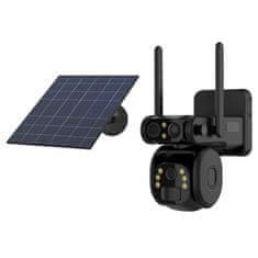 Secutek Y10-4G-Q11 kétlencsés forgatható kültéri napelemes kamera SIM-kártyához