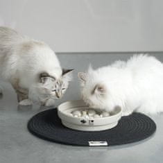 EBI D&D I LOVE HAPPY CATS Sue Kerámia tál lassú evéshez macskáknak 750ml - 20x20x4,5cm fehér