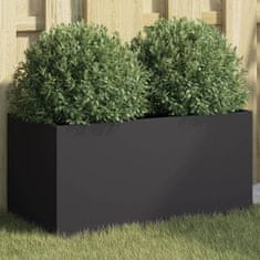 Greatstore fekete hidegen hengerelt acél növénytartó 62x30x29 cm