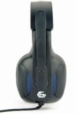 Gembird GHS-04 Gaming - Játékos fejhallgató mikrofonnal, fekete és kék színben
