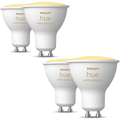 PHILIPS Hue White Ambiance LED fényforrás GU10 4.3W 4db/cs (PHL23024set) (PHL23024set)